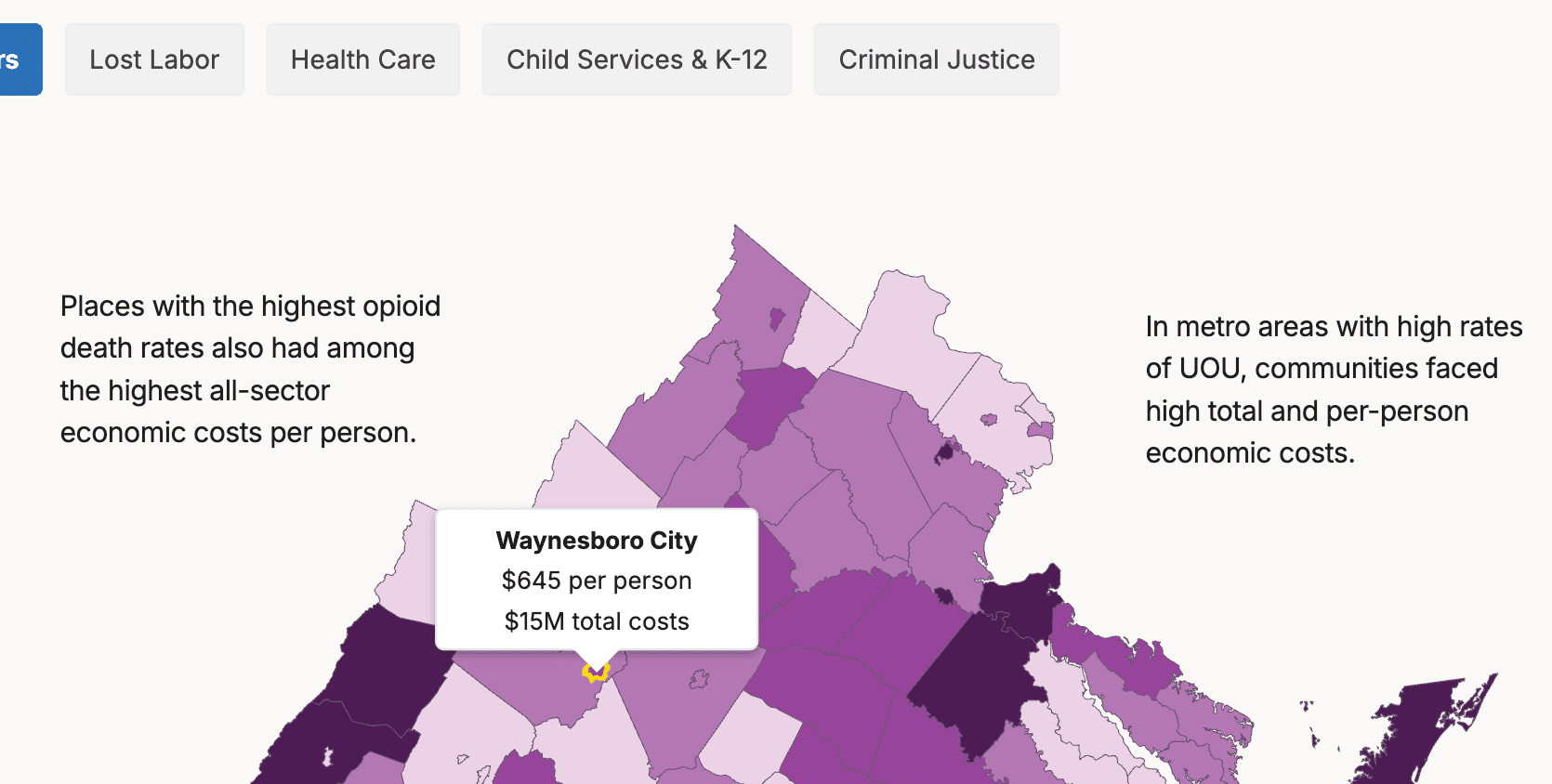 Annotations on Virginia Map